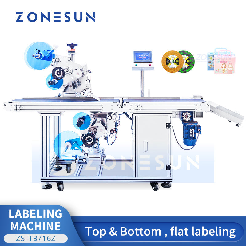 ZS-TB716Z Flat Labeling Machine | Top & Bottom Auto Adhesive – Zonesun ...