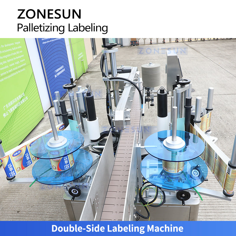 Dual-Lane Speed:ZONESUN ZS-TB70DM Automatic Wet Wipes Stacking, Bundling & Double-Side Labeling Line