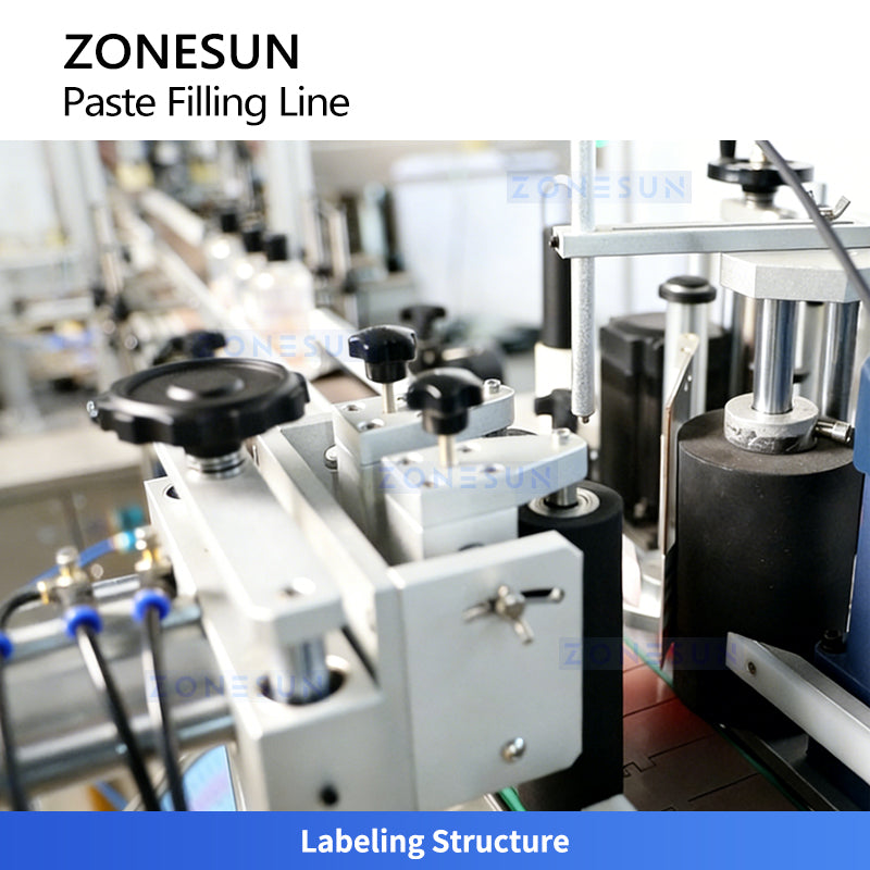 ZONESUN ZS-FAL180C8 Desktop Paste 2 Nozzles Filling Capping and Labeling Machine