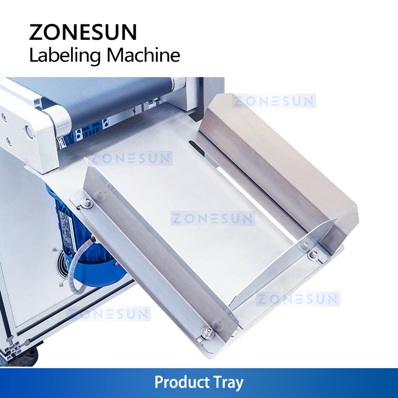 ZONESUN ZS-TB716Z Flat Labeling Machine for Top and Bottom Labeling with Adjustable Heads and Conveyor System for Food Cosmetics Electronics