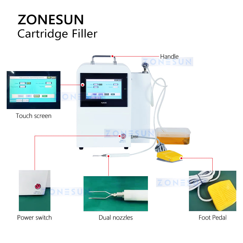 Zonesun ZS-ZY01 E-liquid Bottle FillerE-juice Essential Oils Filling Machine