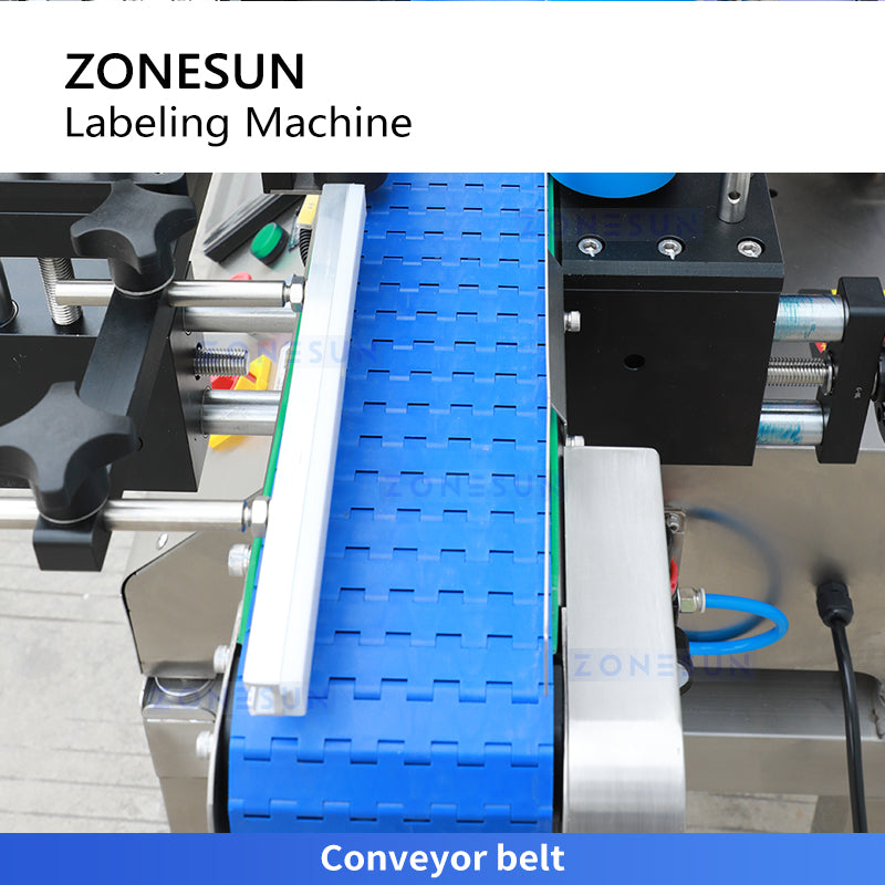 Zonesun ZS-TB500R Round Bottle Label Applicator Conveyor