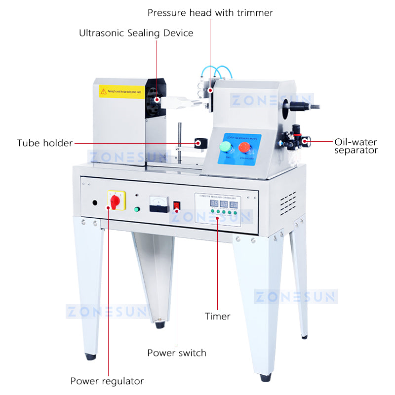 Zonesun ZS-QDFM125 Ultrasonic Soft Tube Sealing Machine