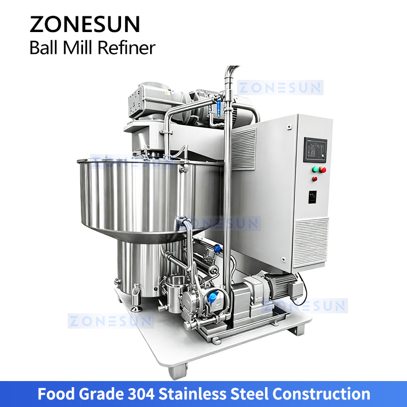Micron Refining: ZONESUN ZS-BM150 Industrial Vertical Chocolate & Cocoa Liquor Ball Mill Machine