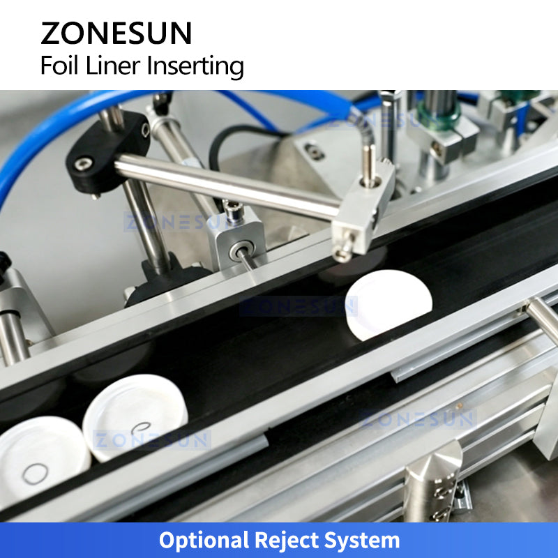 ZONESUN ZS-RG001 Automatic Aluminum Foil Liner Inserting Machine for Bottle Caps