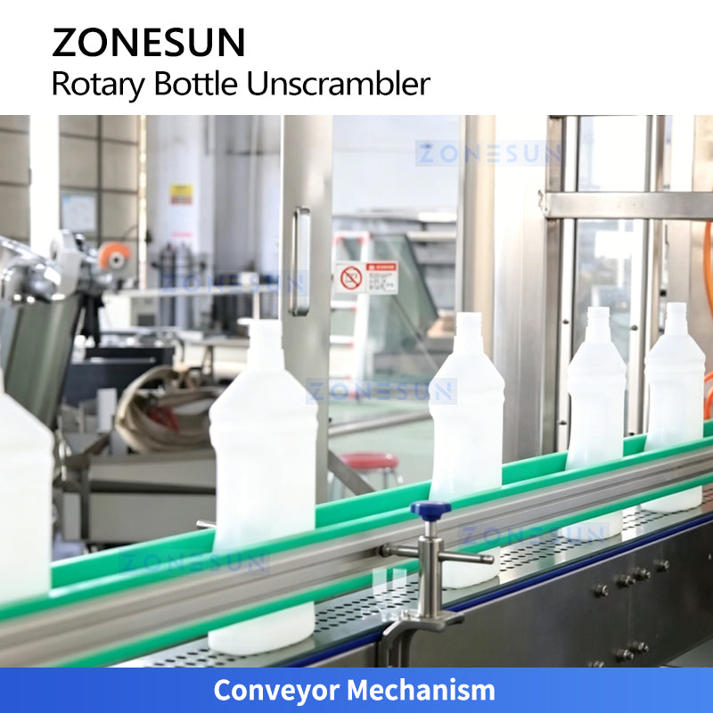 ZONESUN ZS-ULP18 Automatic Rotary PET/HDPE Plastic Bottle Unscrambler Machine