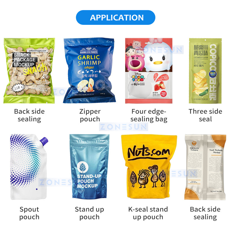 Zonesun Spout Pouch Packaging Machine ZS-BZJ10P Applications