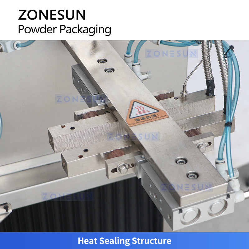 ZONESUN ZS-AFS09 Automatic Powder Filling and Sealing Machine for Premade Pouches with Vacuum Dust Collector for Clean Packaging