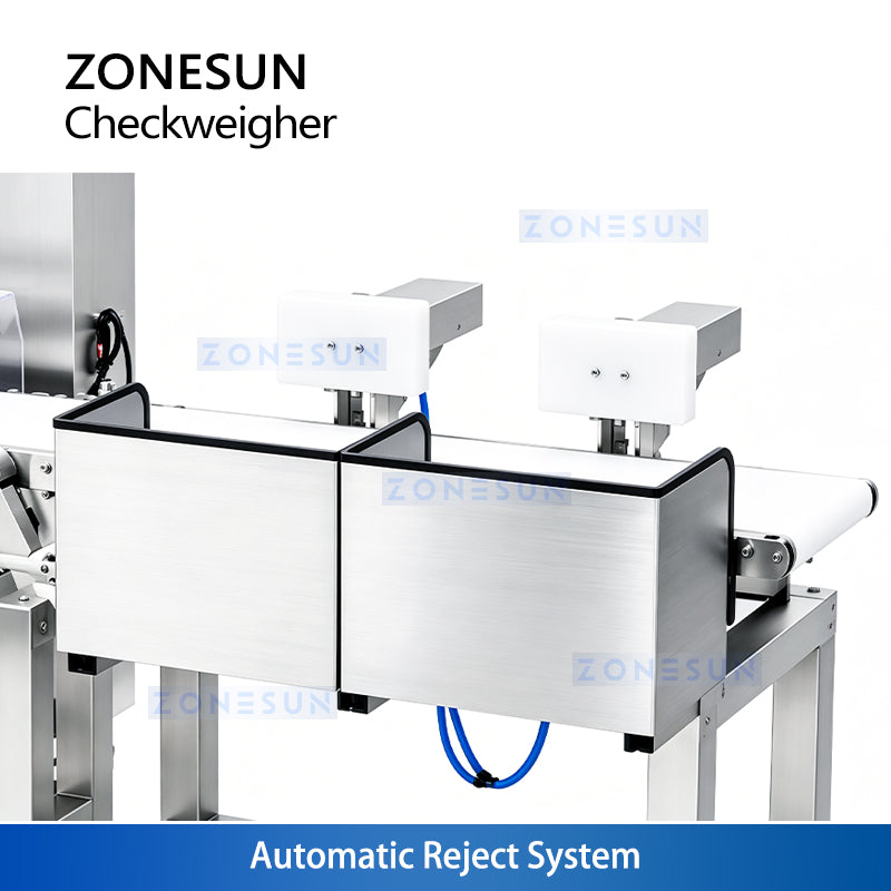 ZONESUN ZS-MD910K Automatic LCD Metal Detector Checkweigher Machine with Reject System