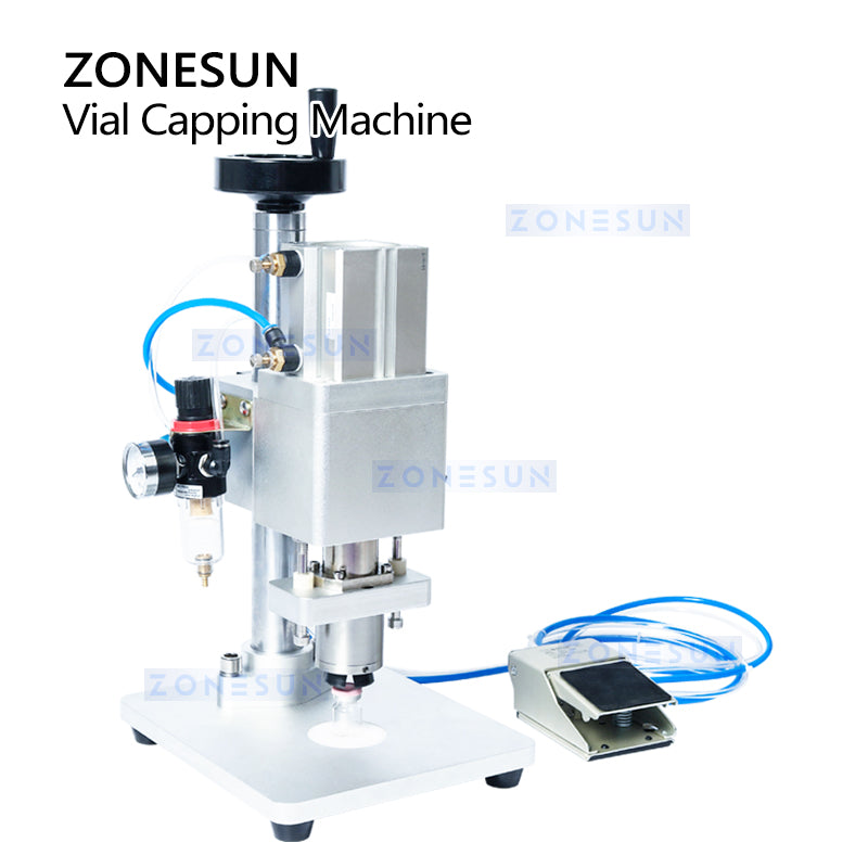 Zonesun ZS-YG08B 13/20mm Pneumatic Aluminum Plastic Penicillin Capping Machine