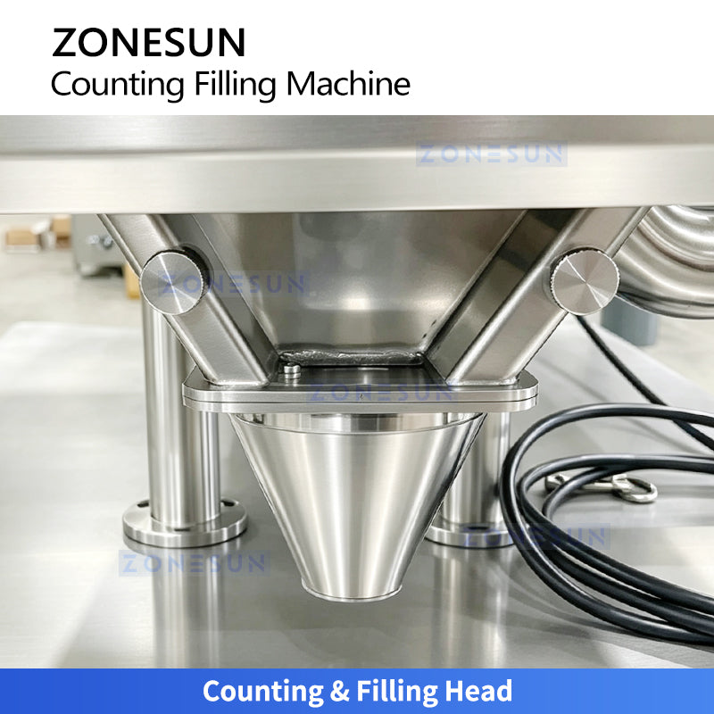 ZONESUN ZS-JF8C Semi-Automatic 8-Lane Electronic Candy Gummy Tablet Capsule Counting Filling Machine