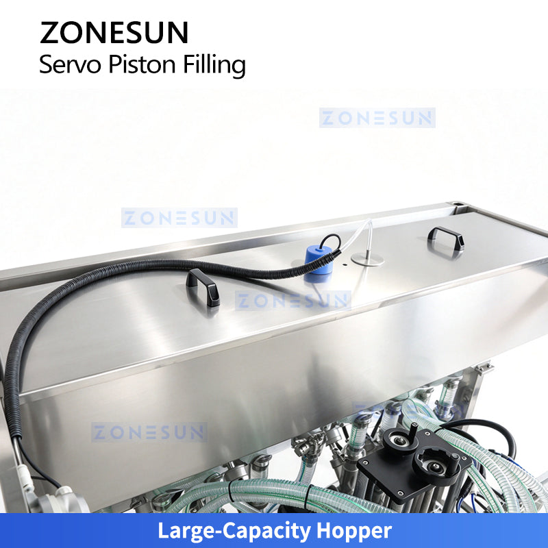ZONESUN ZS-YT8T-8PX Automatic 8-Head Servo Piston Paste Filling Machine for Pastes and Viscous Liquid