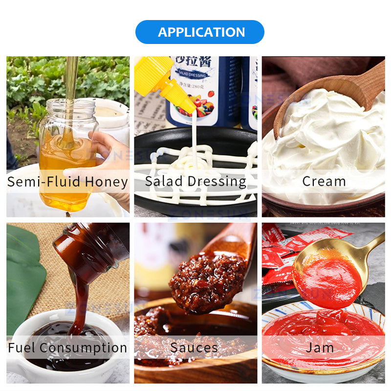Zonesun ZS-SCF1 Sauce Weighing and Filling Machine Application