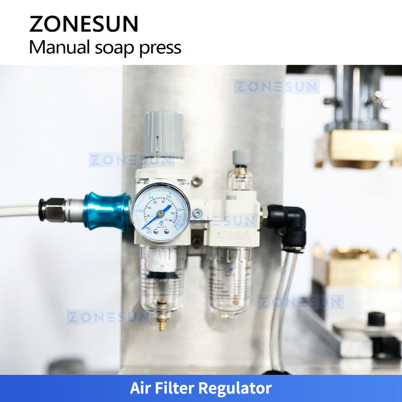 ZONESUN ZS-MYZ1 Pneumatic Soap Press Stamping Machine with Custom Molds