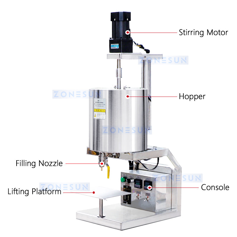 ZONESUN ZS-GTK20 Manual Lipstick Liquid Filling Machine Candle Packing Machine