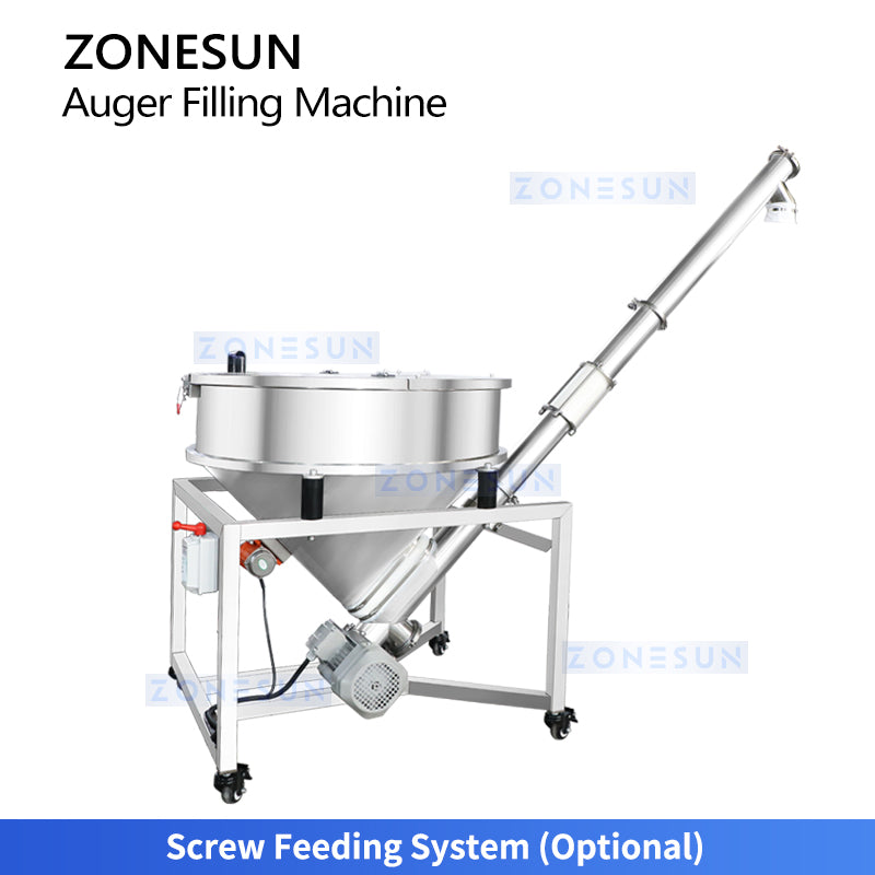 Precision Filling: ZONESUN ZS-FM750F Auger Powder Filler for Spices, Coffee & Protein Powder