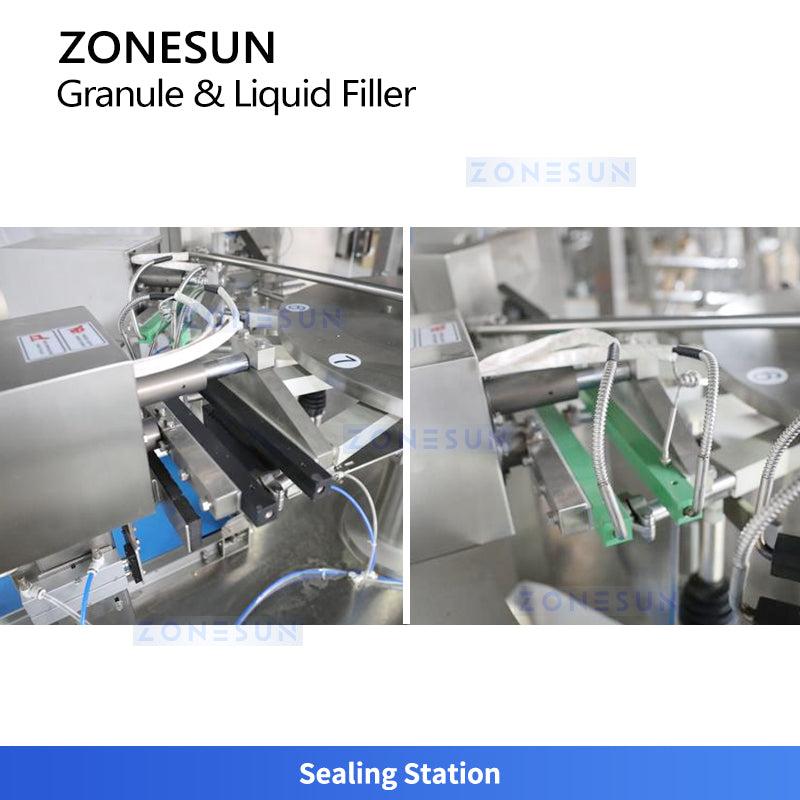 ZONESUN ZS-ZY300 Rotary Pouch Filling & Sealing Machine for Mixed Granules & Liquids