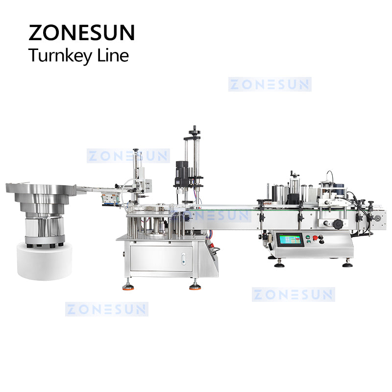 Zonesun tabletop packaging line side view