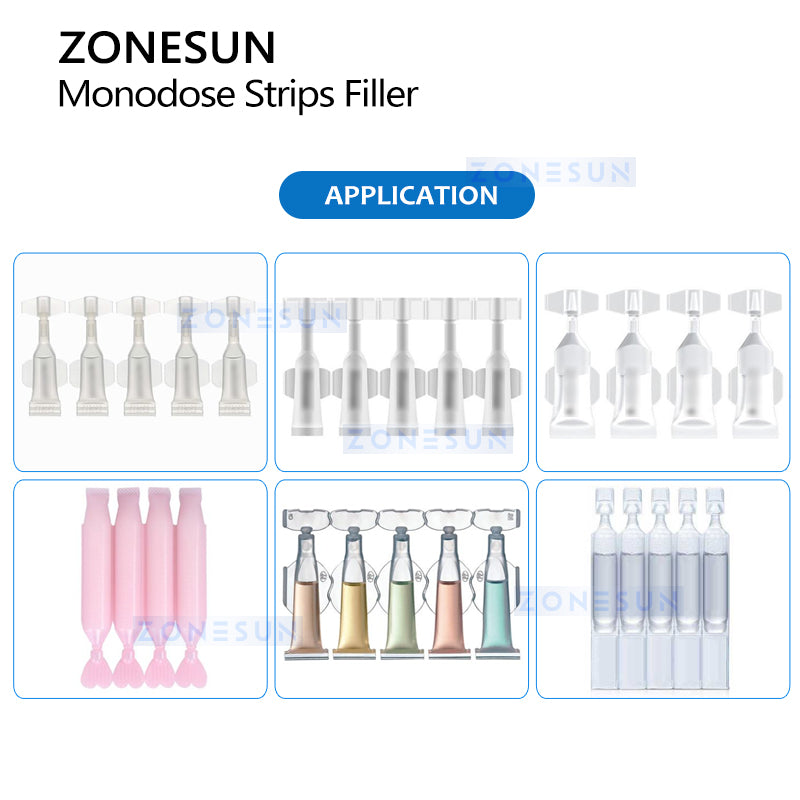 High Precision: ZONESUN ZS-FS60U Automatic Monodose Strip Filling & Ultrasonic Sealing for Serums
