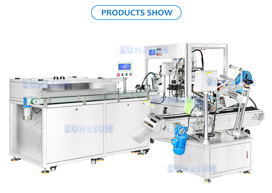 ZONESUN ZS-FALU7 Automatic Small Bottle Filling Capping Labeling Machine for Liquids