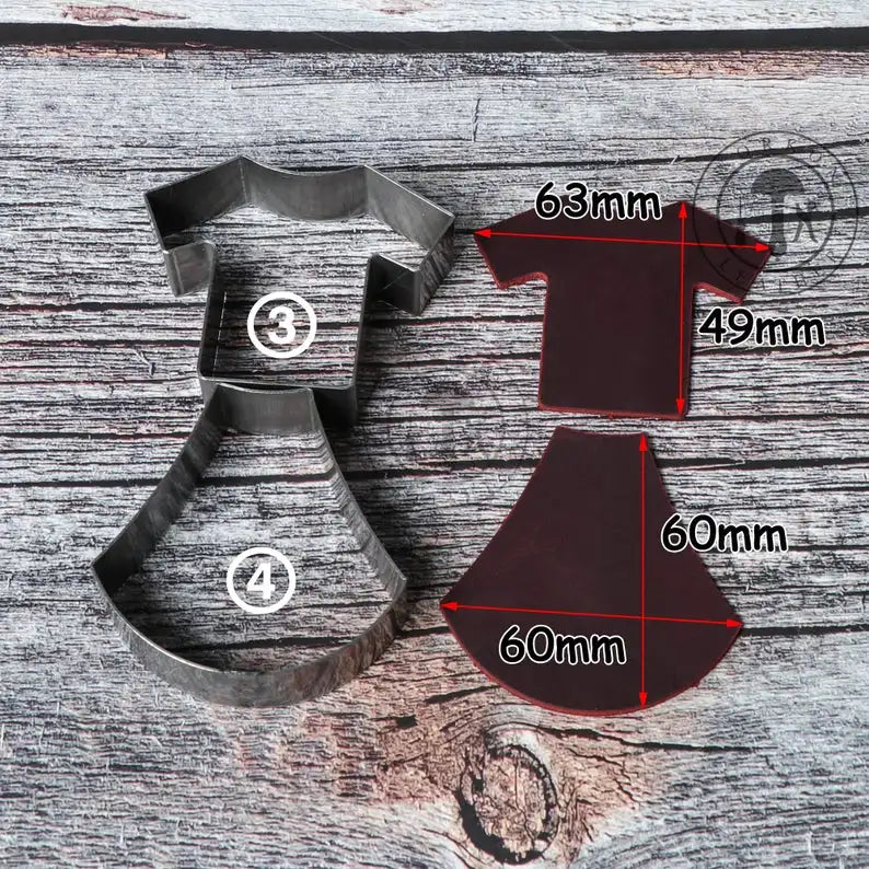 ZONESUN t-shirt shape earring leather paper cutting punching click steel rule die press tool cutter handmake handcraft diy