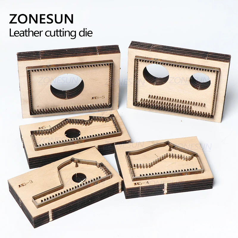 ZONESUN H1 Credit Card Holder Coin Purse Custom Leather Cutting Die Handicraft Tool Punch Cutter Mold DIY Paper Wallet Cut Die