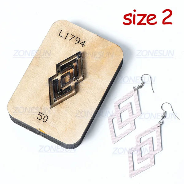 ZONESUN Leather Earring Cutting Die Steel Rule Clicker Die Leather Decoration Tool For Die Cutting Machine DIY Handicraft Cutter