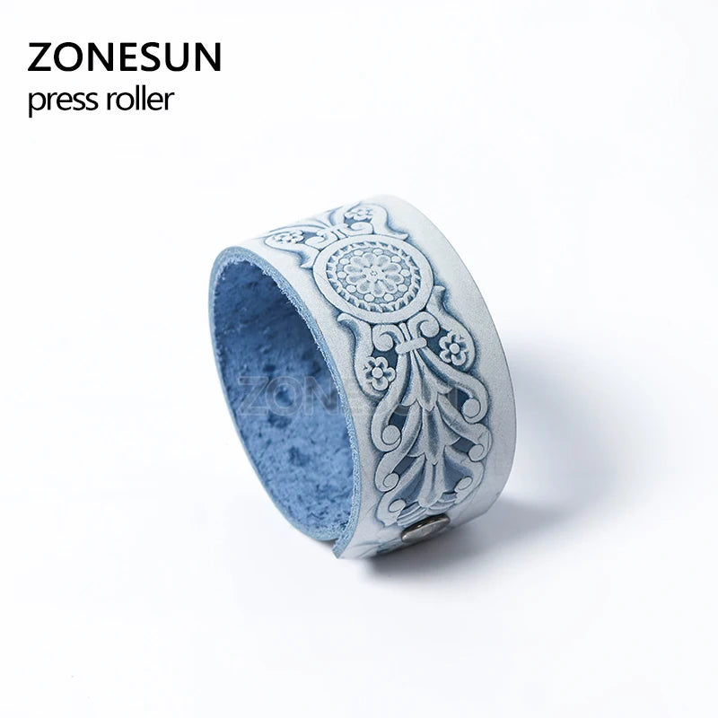 ZONESUN Leather Stamping Embossing Tool For Leather Bracelet Straps Embossing Stamping Machine