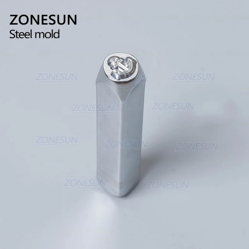 ZONESUN Custom Logo Anchor Steel Stamps Mold Metal Stamping Tools For Jewelry Gold Ring Bracelet Necklace