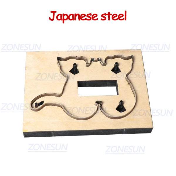 ZONESUN Custom Leather Key Chain Die Cuts For Handmade Key Cover Cat Key Fob Hang Decoration Cutting Clicker Die Steel Rule Die