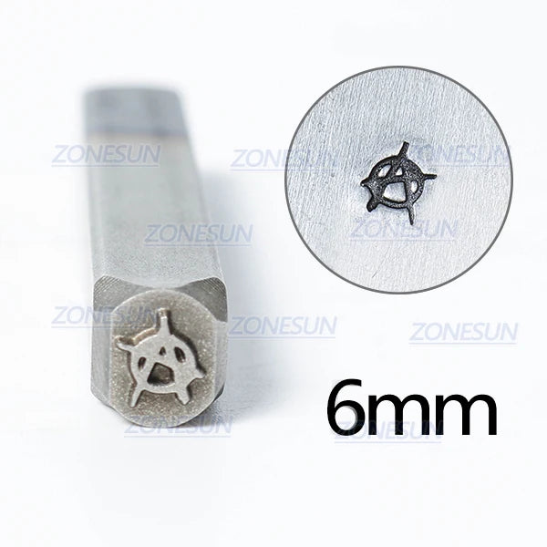ZONESUN Anarchy Jewelry Stamping Metal Alphabet LOGO Steel Stamps Mold Marking Tool For Gold Ring Bracelet Necklace