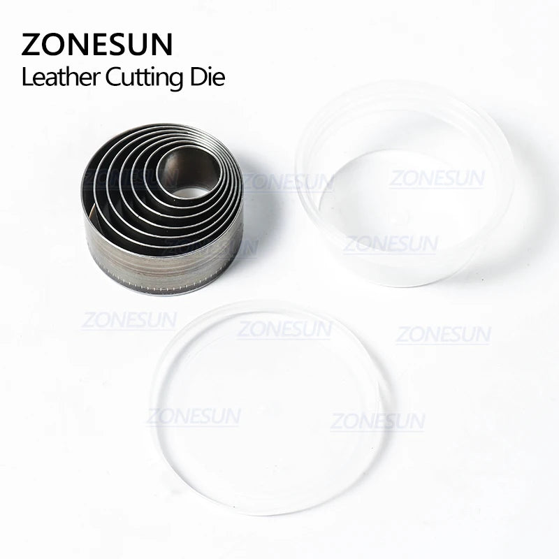 ZONESUN Full Steel Leather Cutting Die Steel Rule Die 20/25/30/50mm Round Mold Punching Clicker Die For Cutting Out Leather PVC