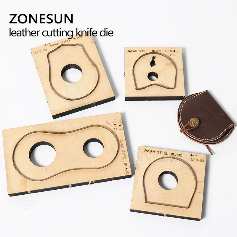 ZONESUN T033 Customized leather cutting die handicraft tool coin purse punch coin pouch cutter mold DIY paper laser knife die