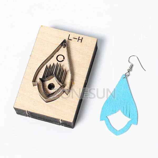 ZONESUN Leather Earring Cutting Die Tassel Steel Rule Die Leather Decoration Tool For Die Cutting Machine DIY Handicraft Cutter