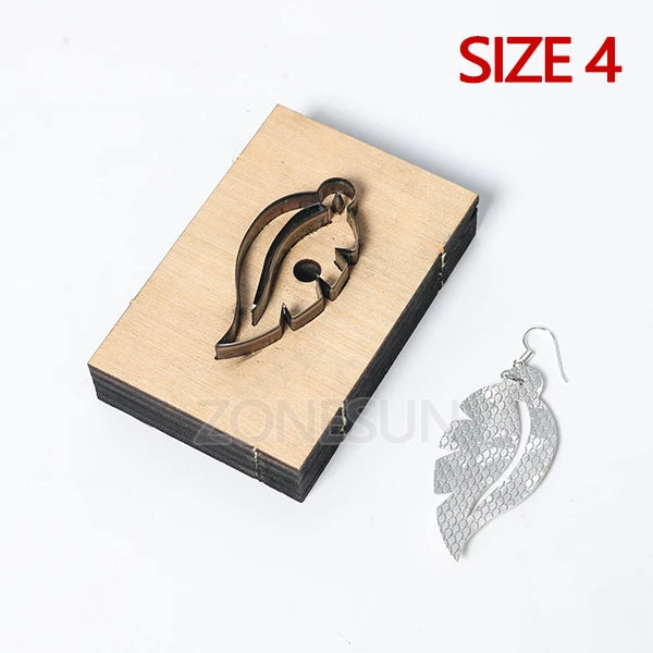 ZONESUN Leather Earring Cutting Die Leaf Shape Paper Art Leather Decoration Tool For Die Cutting Machine DIY Handicraft Cutter