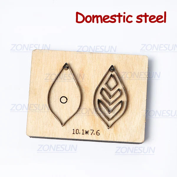 ZONESUN H7 DIY Leather Earring Cutting Die Punch Hand Tool Cut Knife Mould Japanese steel