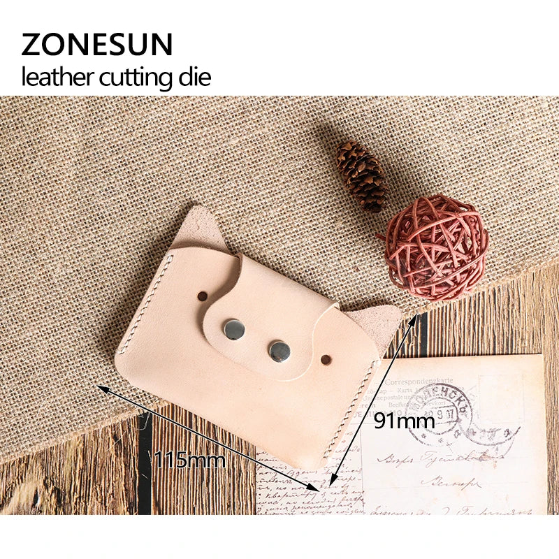 ZONESUN Customized pig shape Leather Craft DIY Wooden Template Knife Punching tool punch Cutting mold die animal Japanese steel