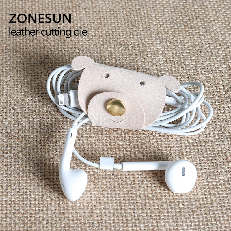 ZONESUN Puppy Customized leather cutting die Leather DIY Craft wire earphone collector Wooden Template Punch cut steel rule die