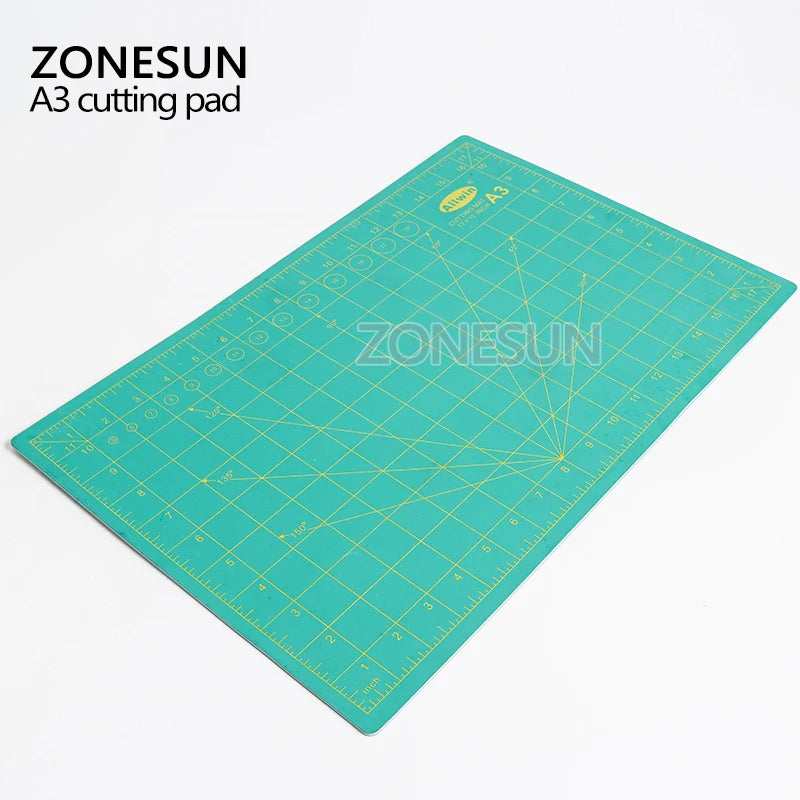 ZONESUN A3 Pvc Cutting Mat Double-sided Self Healing Cutting Board Fabric Leather Craft DIY Pad Quilting Accessories 45*30cm