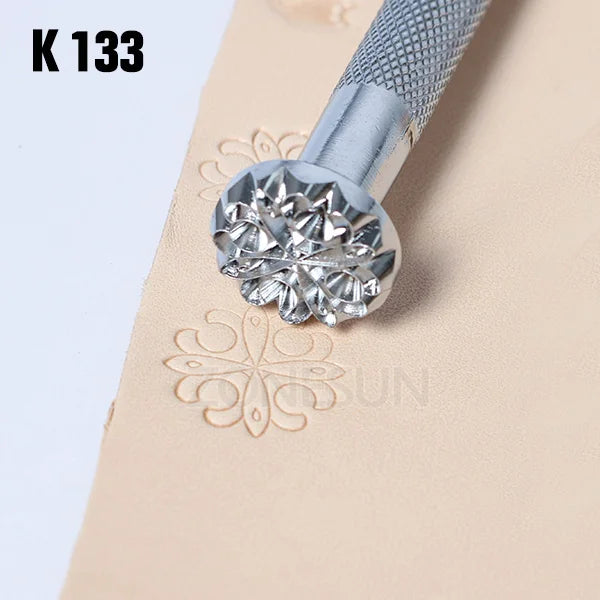 ZONESUN Handmade DIY Cowhide Carving Printing Tool Leather Flower Pattern Craft Engrave Stamping Embossing Mold Handicraft Tool