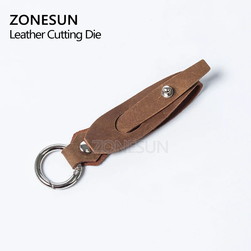 ZONESUN F1 Leather Punching Die Key Fob Cutting Die For Handmade Key Ring Key Cover Earphone Handicraft Leather Tool Accessory