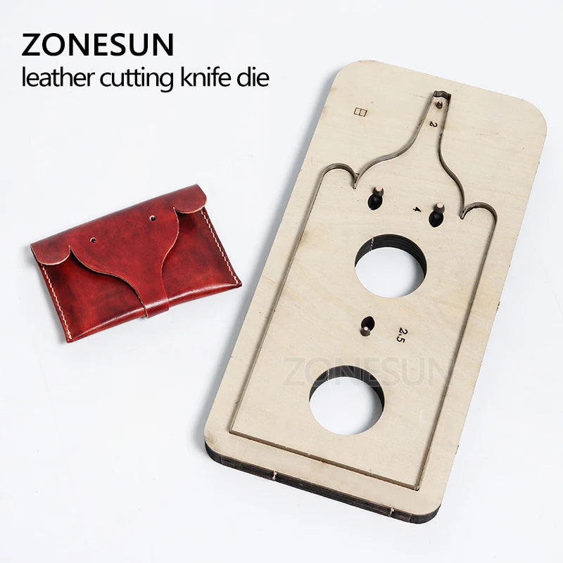 ZONESUN Customized leather cutting die handicraft tool coin purse punch PVC/EVA sheet cutter mold DIY paper laser knife die