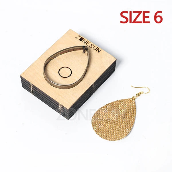 ZONESUN Earring Leather Die Cutters Drop Shape Paper Handmade Leather Knife Mold For Leather Decoration DIY Handicraft Cutter