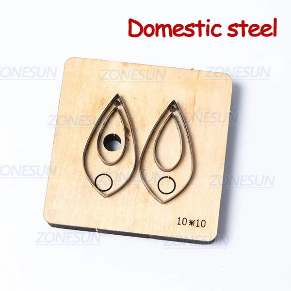 ZONESUN H8 DIY Custom Cutter Leather Earring Cutting Die Leather Cut Out Earring For Steel Rule Die Cutting Machine Press Tools