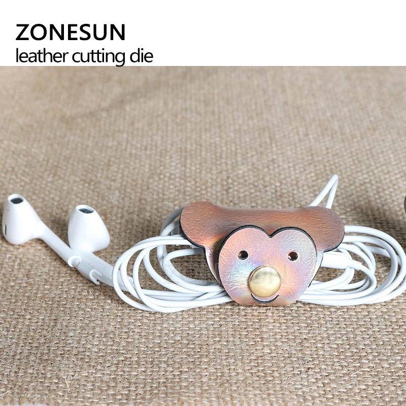 ZONESUN Monkey Customized leather cutting die Leather DIY Craft wire earphone collector Wooden Template Punch Cut steel rule die
