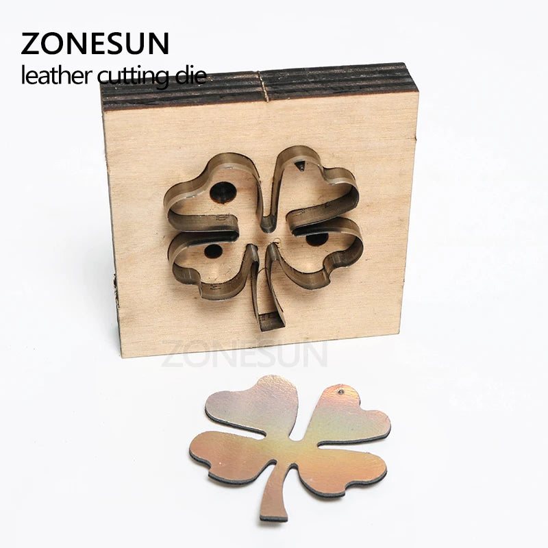 ZONESUN Clover Leather Cutting Die Papercraft Paper Art Leather Decoration Tool For Die Cutting Machine Diy Handicraft Cutter