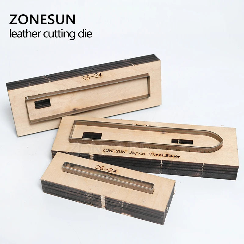 ZONESUN 26-24 Customized leather cutting die Leather DIY Craft supply watchband strap Wooden Template Punching Cutting Mould