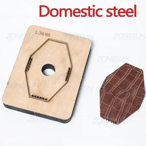 ZONESUN C1 Bank Credit Card Holder Custom Leather Cutting Die Handicraft Punching Tool DIY Paper Clicker Die Wooden Template
