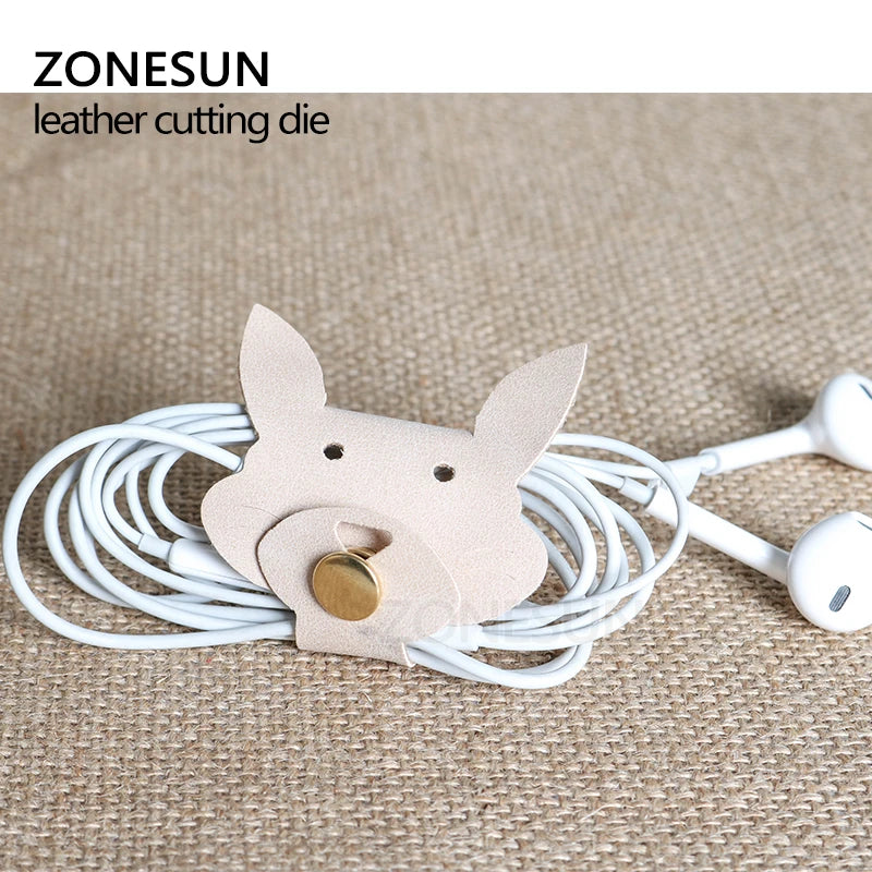 ZONESUN Rabbit Customized leather cutting die Leather DIY Craft wire earphone collector Wooden Template Punch cut steel rule