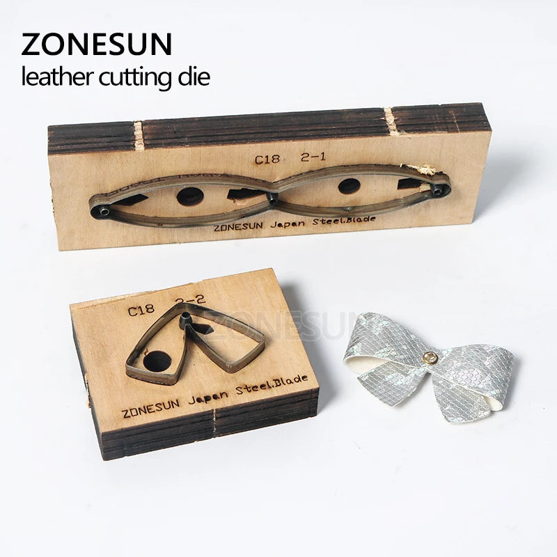 ZONESUN Bowknot Leather Cutting Die Papercraft Paper Art Leather Decoration Tool For Die Cutting Machine Diy Handicraft Cutter